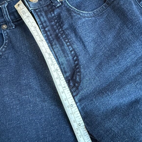 Everlane Stretch Slim Bootcut Raw Hem Dark Wash Jeans Size 26 - Picture 3 of 7